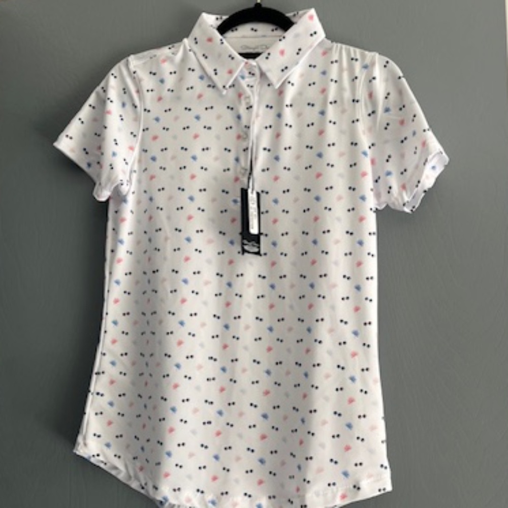 ladies golf shirt by Straight Down sz small
